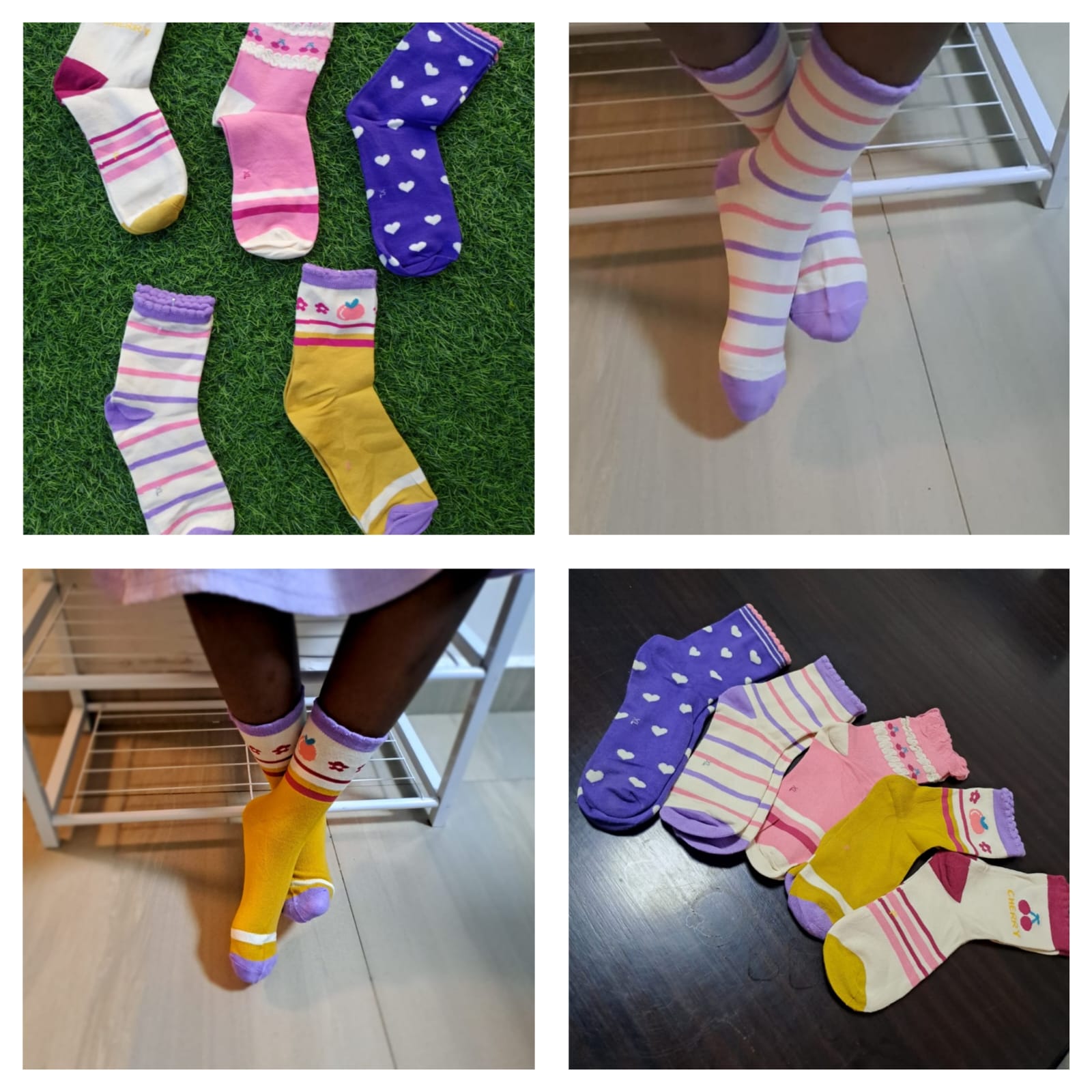 *5pc Girl unique &Warm socks* 

▪️ *Material;* cotton

 *▪️size:* 6yrs-8yrs

▪️ *Price:*5pc‼️

*easy to wash and maintain 

▪️ Durable 

▪️best quality
