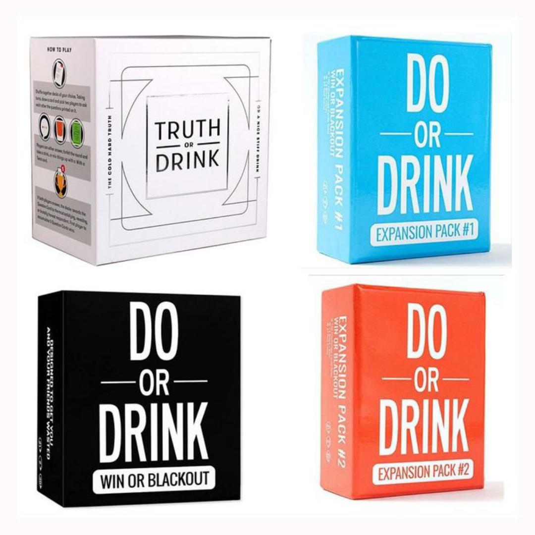 Do Or Drink Expansion pack #1  (BLUE )Expansion pack #2. (RED )Drinking Card Game-Adult Party Games