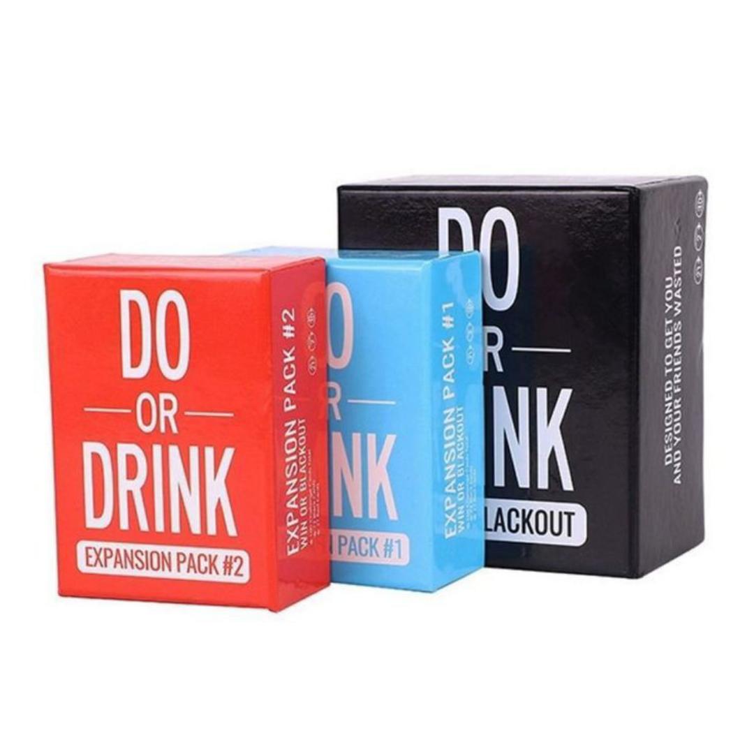 Do Or Drink Expansion pack #1  (BLUE )Expansion pack #2. (RED )Drinking Card Game-Adult Party Games