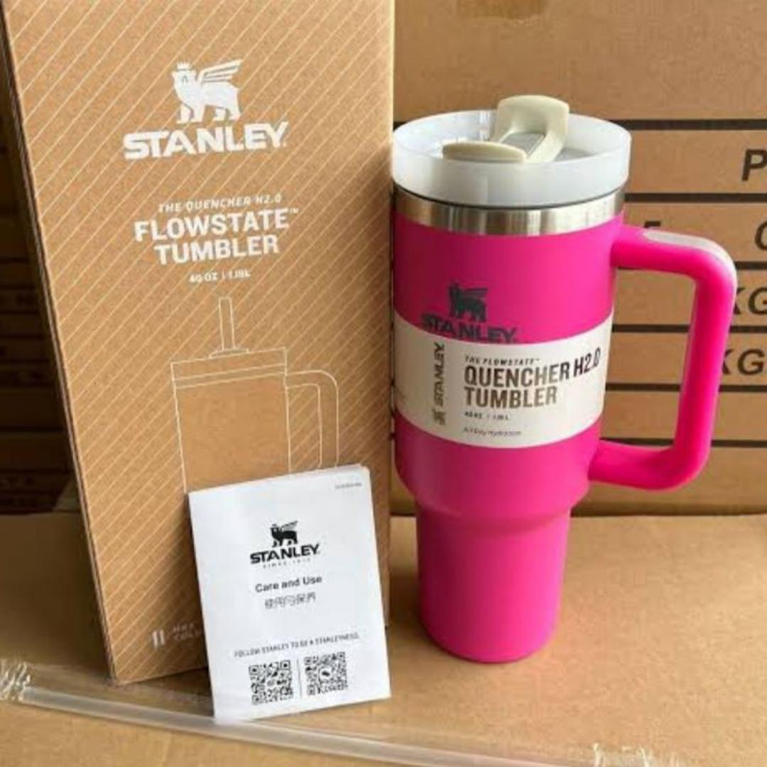 Original Stanley Cup Tumbler cup with lid and straw for hot and iced coffee