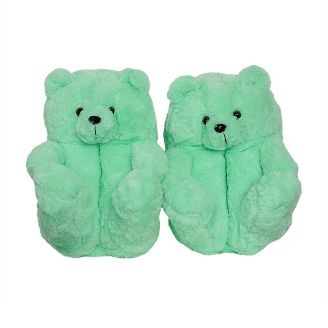 Giant Fluffy Adult Teddy Bear indoors shoes for Women and Teens -One size Fully Indoors Slippers