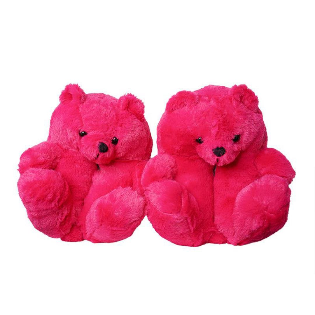Giant Fluffy Adult Teddy Bear indoors shoes for Women and Teens -One size Fully Indoors Slippers