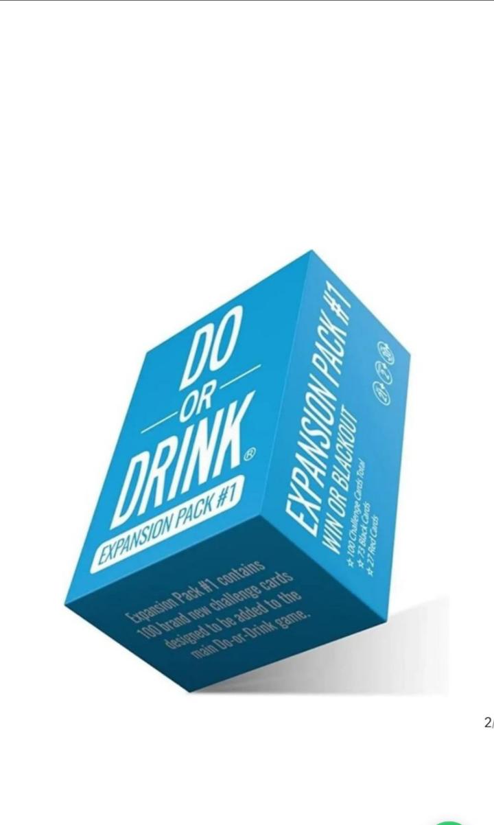 Do Or Drink Expansion pack #1  (BLUE )Expansion pack #2. (RED )Drinking Card Game-Adult Party Games