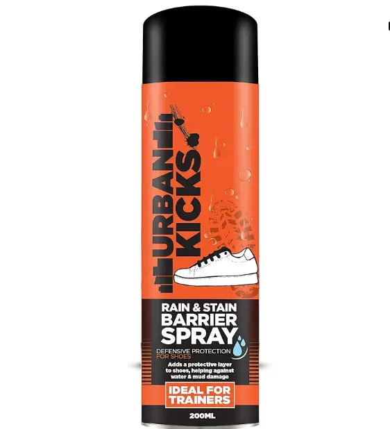 Urban Kicks Rain & Stain Barrier Spray is your ultimate shield against stains, rain, and dirt.