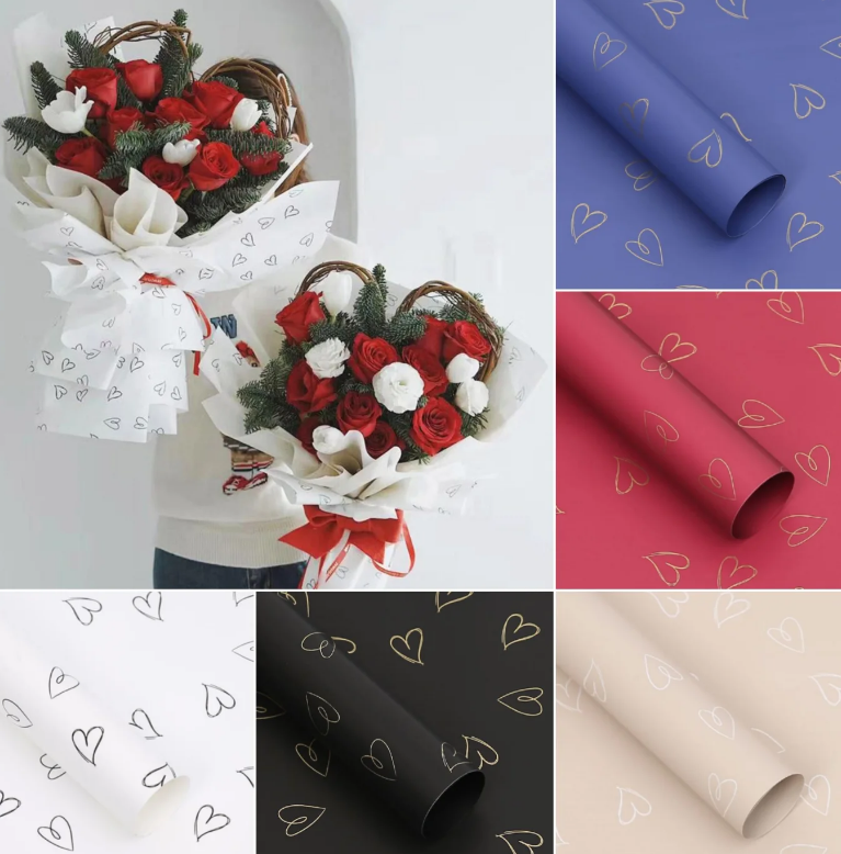 Gift wrapper, flower wrapping paper
