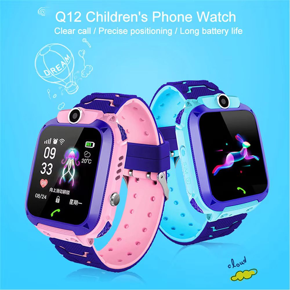 Q12 Kids Smartwatch, Waterproof, with Camera, Answer call, GPS Tracking, SOS Button, SIM Card Slot and Educational Game | Perfect Gift for Kids