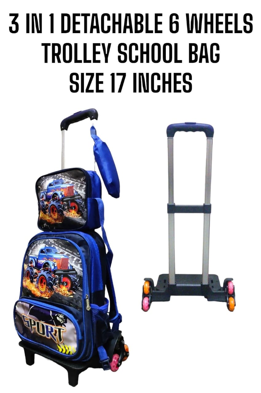 🔥 ONLY ON KILIMALL! 3-in-1 Detachable 6-Wheel Trolley School Bag! 🔥
🎒 The Ultimate School Bag for Style and Convenience!

Price: Affordable and available only on Kilimall!
Design: Detachable 6-whee