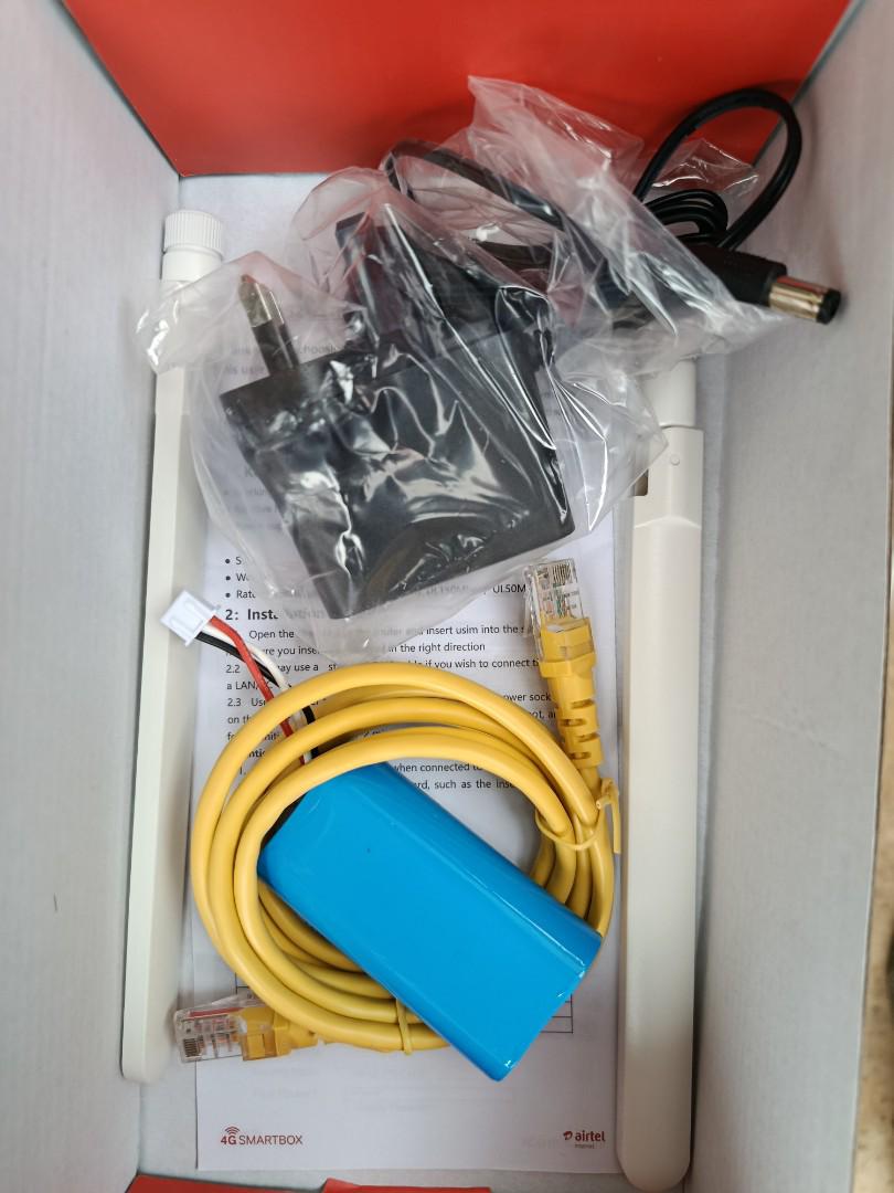 Airtel 4G Portable Router/ Smart Connect Wifi that comes with 150 GB FREE for one month.