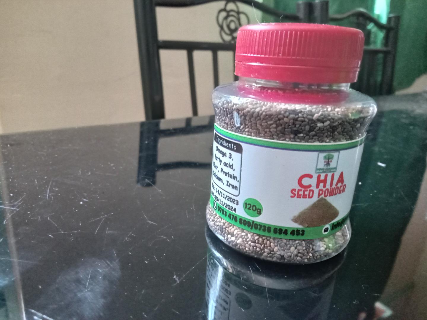 CHIA SEEDS.  Chia seeds are tiny, nutrient-dense seeds from the Salvia hispanica plant. Rich in omega-3 fatty acids, fiber, protein, and antioxidants, they absorb water and form a gel-like consist