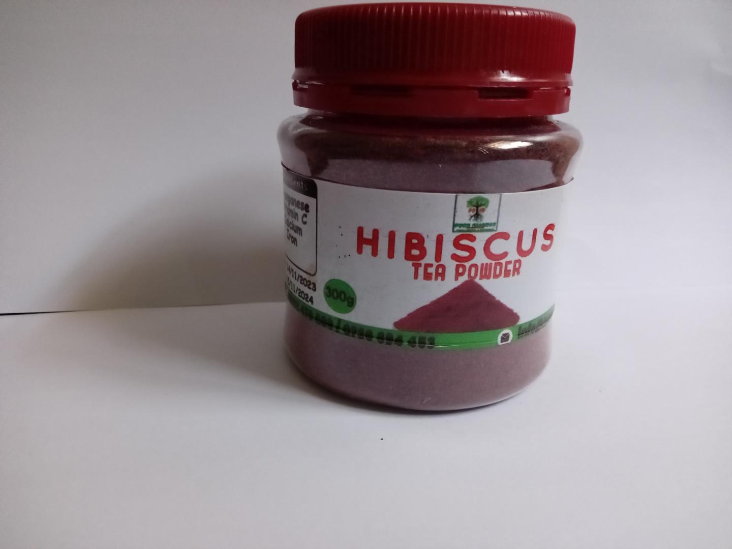 HIBISCUS TEA POWDER/ ROSEL is a flowering plant known for its vibrant blooms and is often used to make herbal teas. Its health benefits include lowering blood pressure, improving cholesterol levels