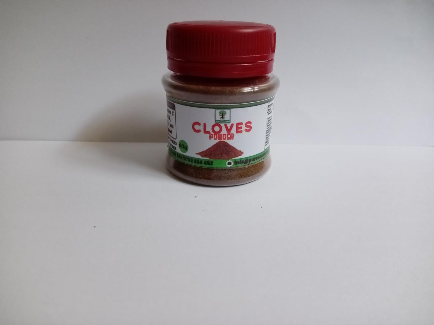 CLOVE POWDER  Clove powder is made from ground dried cloves, a spice known for its strong aroma and flavor. It offers several health benefits, including antioxidant properties, anti-inflammatory effec