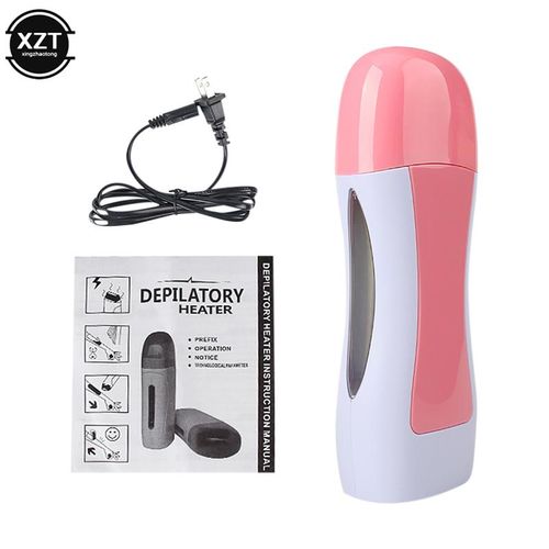 Professional Single Handheld Depilatory Wax Hair Removal Machine with EU/ Plug Portable Epilator Roll on Wax Heater Wax Heater-Pink Set 1 EU_plum