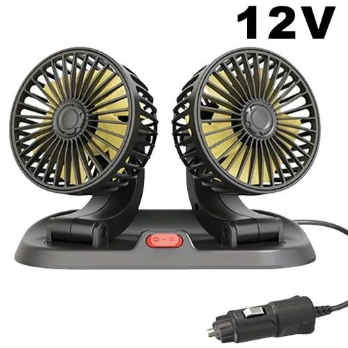 Portable Electric Vehicle Truck Van Auto Cooling Fan Dual He