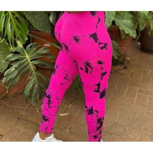 Trending Women Patterned Tie & Dye Gym Pants PINK Workout Shorts Tie Dye Leggings Good Stretch Tight Fit Breathable Sculpting Cosy Wear Bootyhugging