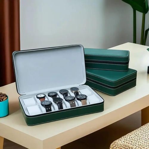 12-Slot Watch Organizer Storage Box – Dustproof Watch Holder for Business & Personal Use