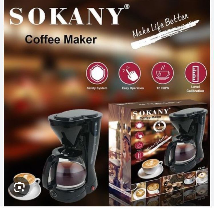 ENJOY EVERY SIP 💯 🍷 Sokany Coffee Maker Machine 12 CupsIf you love coffee you'll love to have your own filter coffee maker working away in your kitchen to perk up your spirits.
