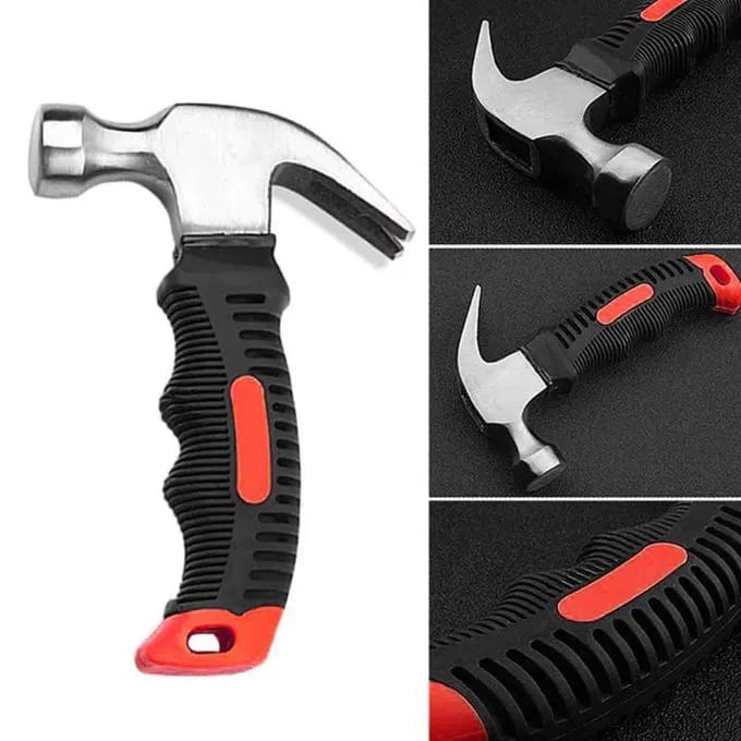 🎯FUNCTIONAL🎯Small Claw Hammer Carbon Steel Round Head Plastic Handle Hand ToolsRound head plastic handle Magnetic claw hammer For woodworking and Electronic tool, mini hammer rubber hammer tool
 Fea
