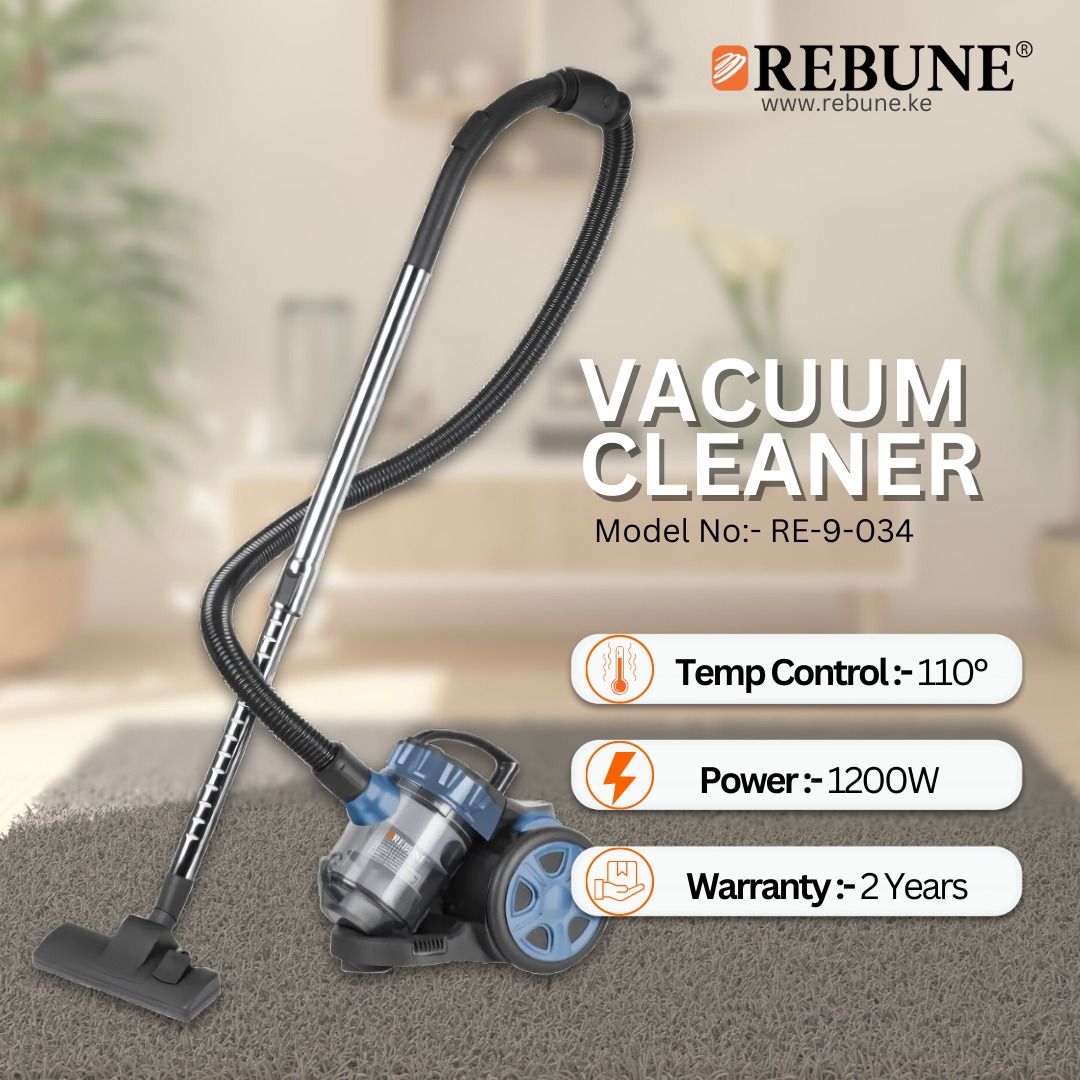 🕳🥢Rebune Vacuum Cleaner With Multiple Attachments For Easy Cleaning RE-9-034🥢A powerful 1200W motor ensures amazing performance to remove dust and dirt with ease.
Lightweight with wheels for easy m