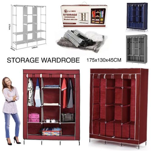 3 Column Metallic Wardrobe with Lockable Doors and Spacious Shelving – Strong, Modern Storage Solution for Clothes, Shoes, and Accessories