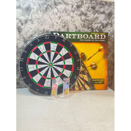 ♨️♨️Classic 18-Inch Dartboard Game Set – Double-Sided Target Board with Steel Darts for Home, Office & Family Fun 🏠🎉Bring arcade-style excitement straight into your home with this Classic Dar