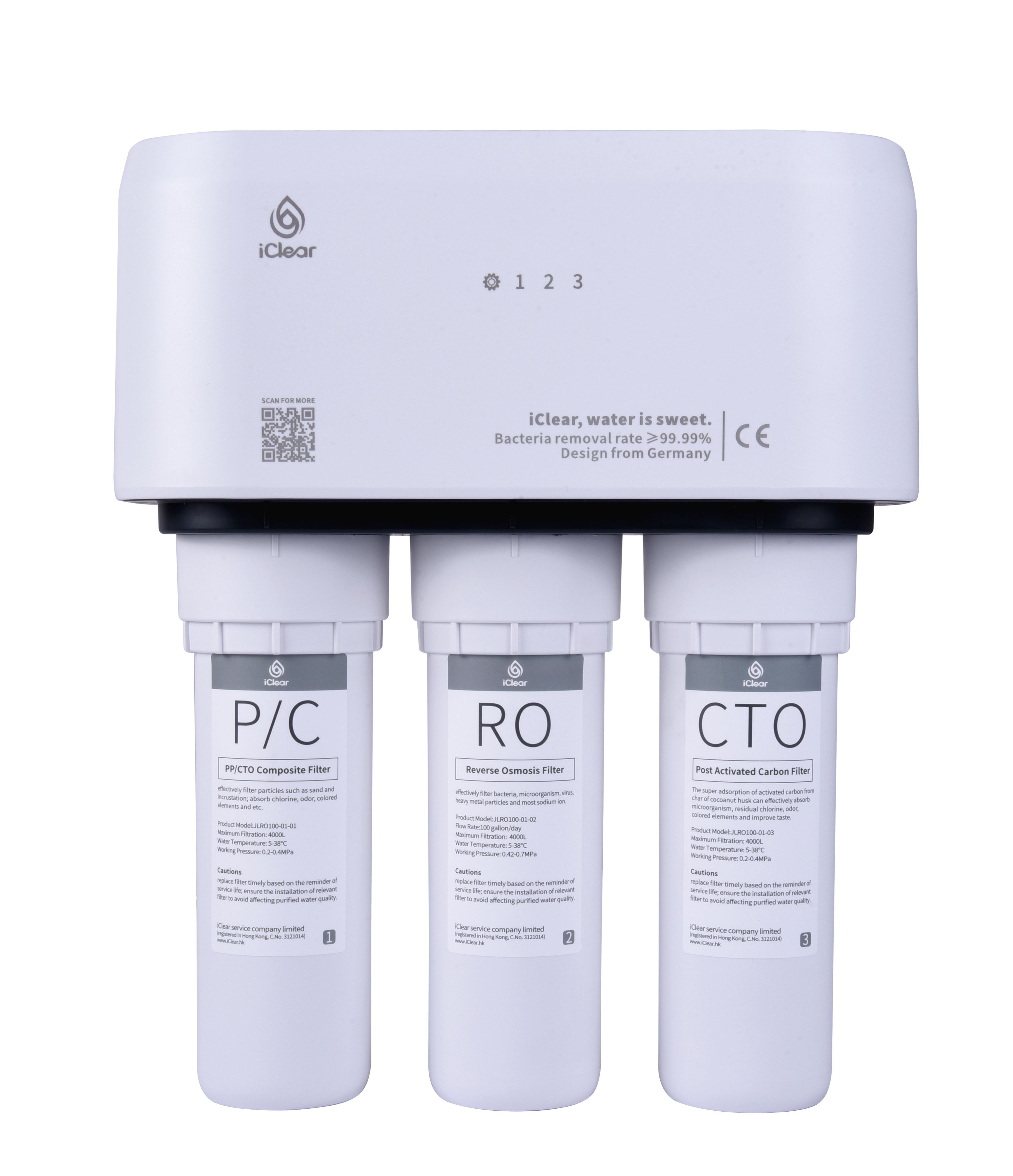 iClear Standard Water Purifier/ Filter/ Dispenser /Maji/ RO /Reverse Osmosis /Undersink /Drinking/ Cooking/Kitchen Kitchen