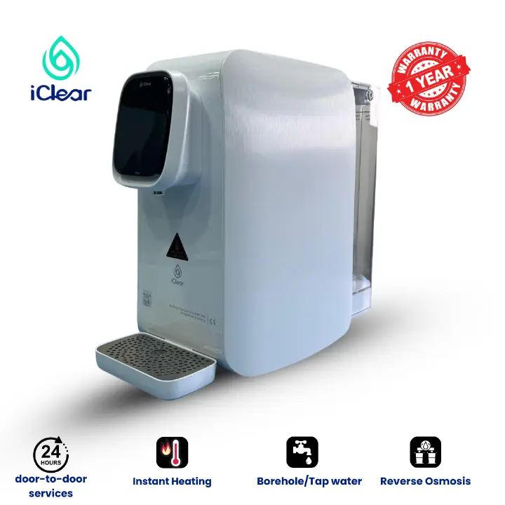 iClear Desktop Water Purifier | Reverse Osmosis Filter | 6 Temperature Settings | No Plumbing Needed | For Home & Office | Borehole | Free Installation In Nairobi and environs & Nakuru |1Year Warranty