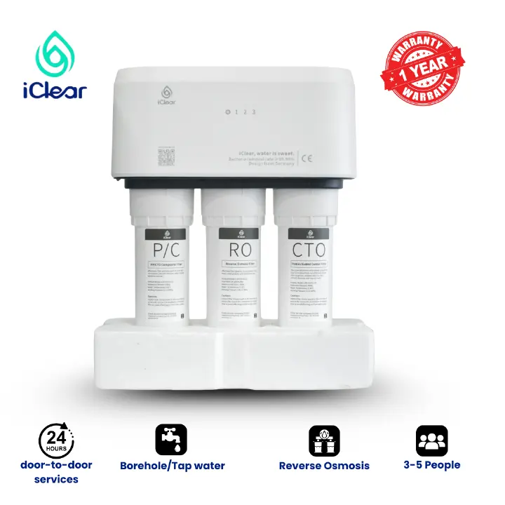 iClear Standard Water Purifier | Reverse Osmosis Filter | Undersink | Borehole Purifier For Drinking & Cooking | Defluoridation | Free Installation In Nairobi and environs & Nakuru | 1Year warranty