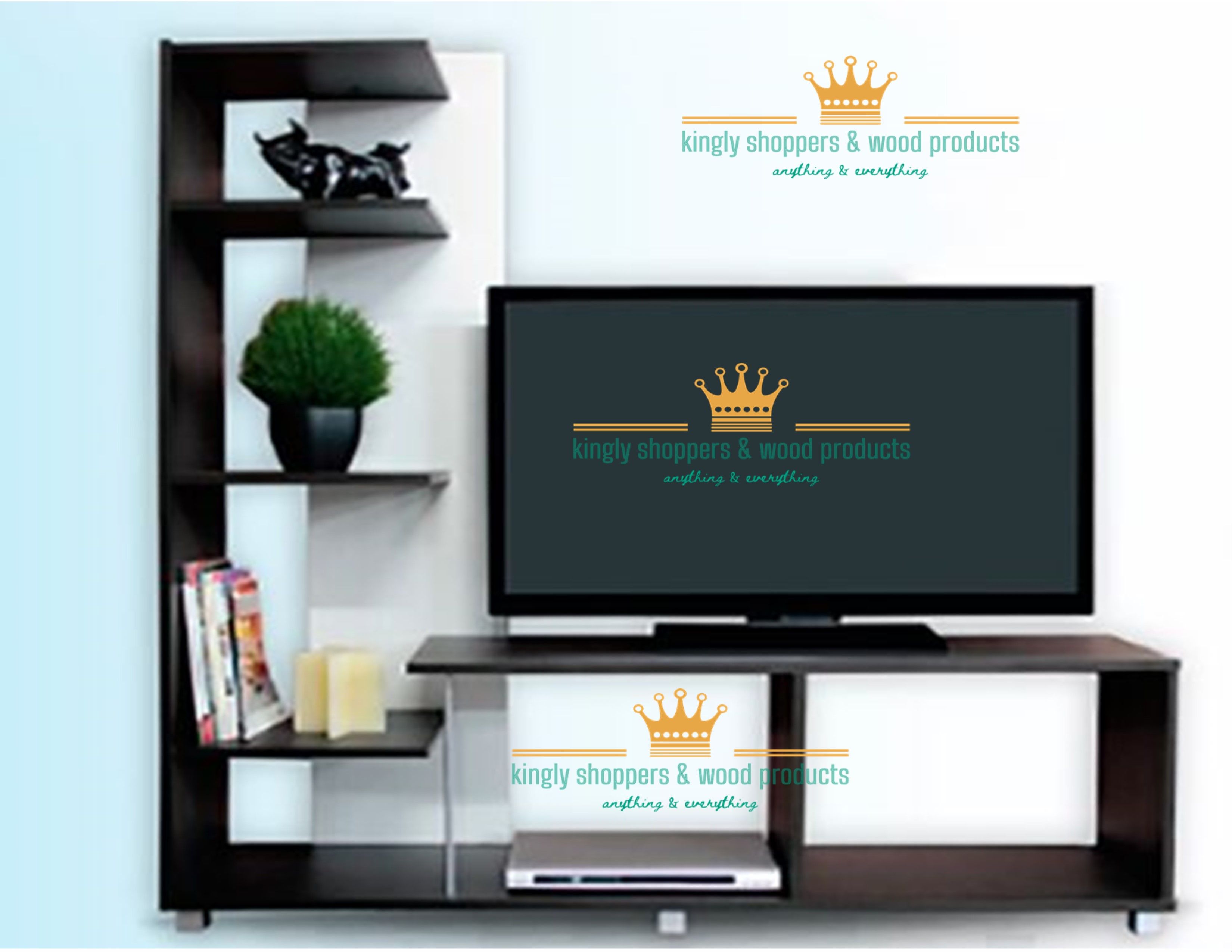 Cockatoo Tv Stand ♦️wooden Tv stands with cabinets ♦️Size 120x30x120cm ♦️Colours :White