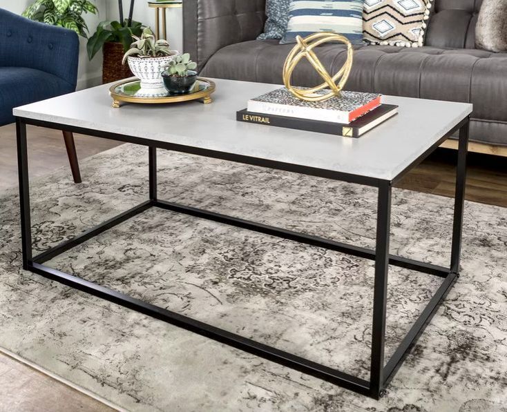 TUCAN METAL&WOOD COFFEE TABLE♦️100*48*45♦️