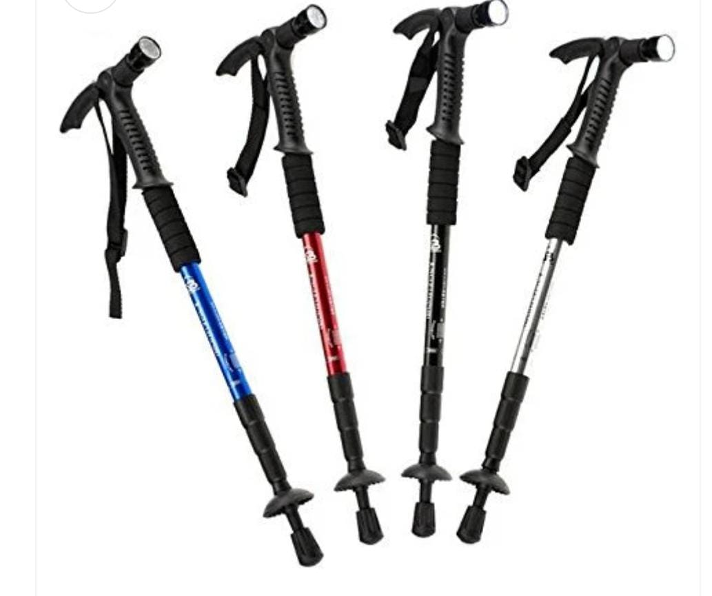 Anti-Shock Adjustable Hiking Pole Trekking Pole Walking Stick Support.Retractable length with 3 section Aluminium alloy material Comfortable grip Multiple usage