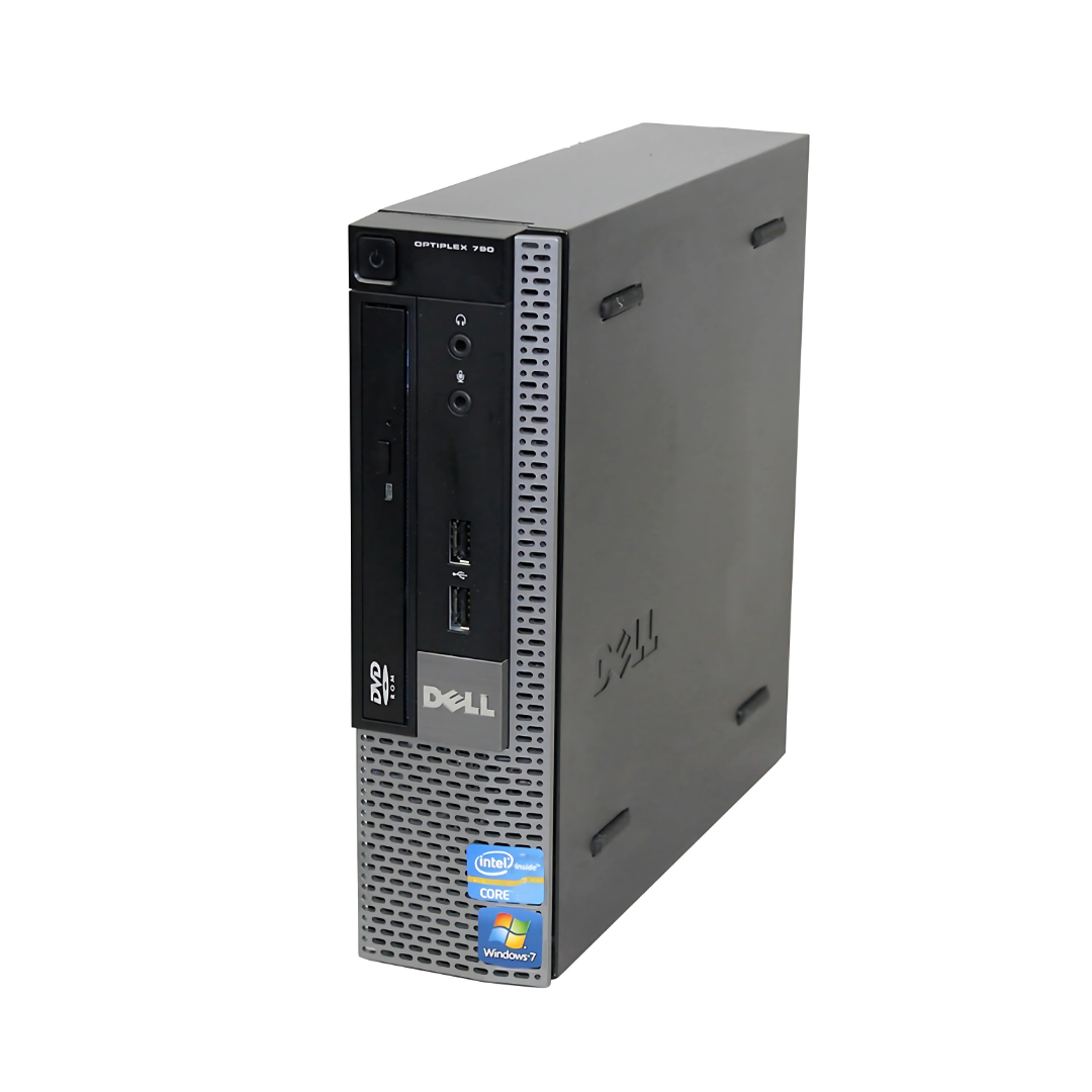 Complete Desktop, HP 23" Frameless Monitor + Dell Optiplex Mini CPU | Intel i5 | 500GB HDD | 2.70 GHz Refurbished Desktop Computer + Wifi Adapter