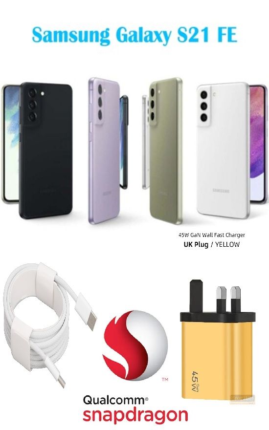 Samsung Galaxy S21FE 5G (128GB, 6GB) 6.4" AMOLED, Snapdragon, Global 5G Volte (GSM + CDMA) Fully Unlocked + FREE SUPER FAST CHARGER