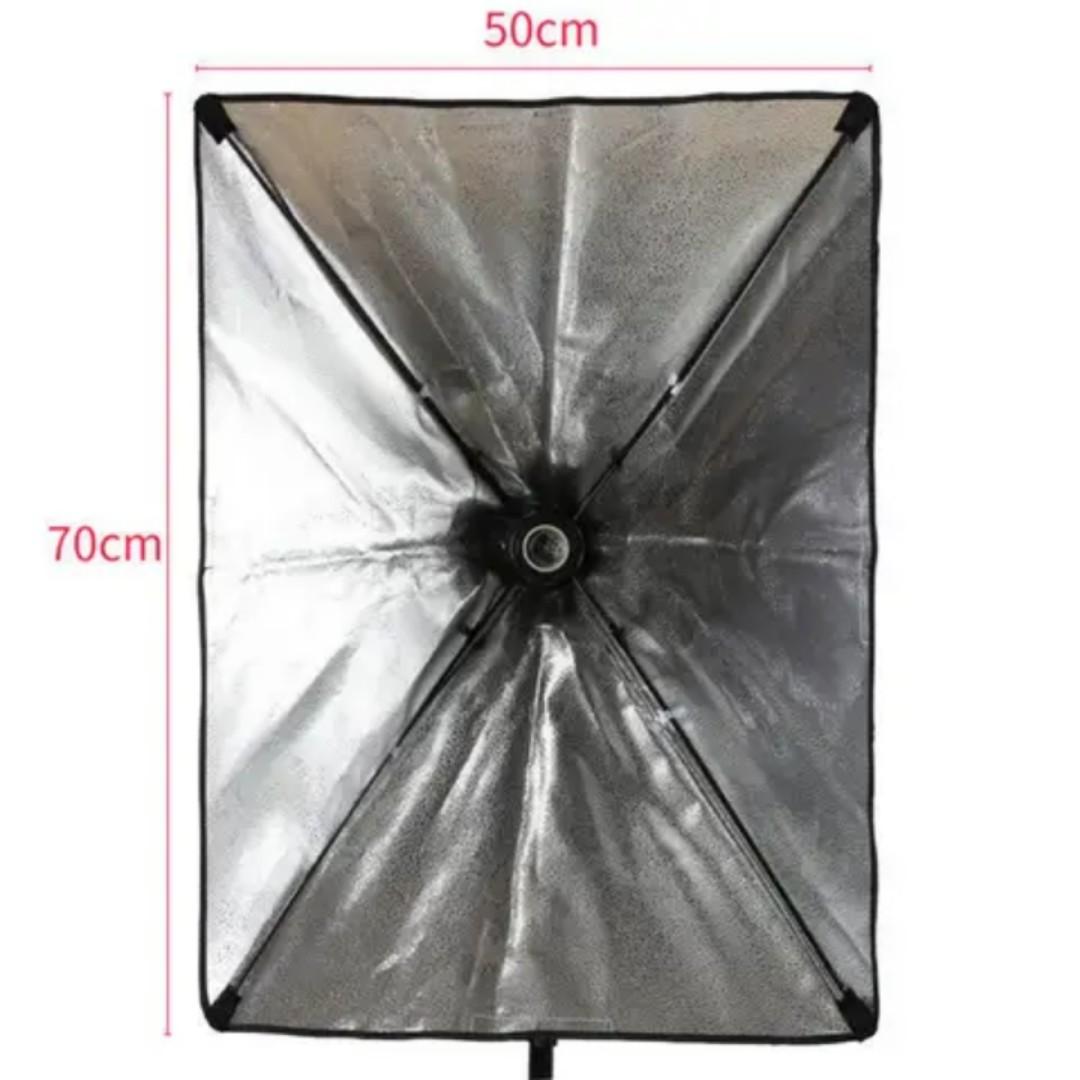 E27 50x70cm Softbox With Lamp Holder Socket and Soft Cloth Diffuser for Studio Photography