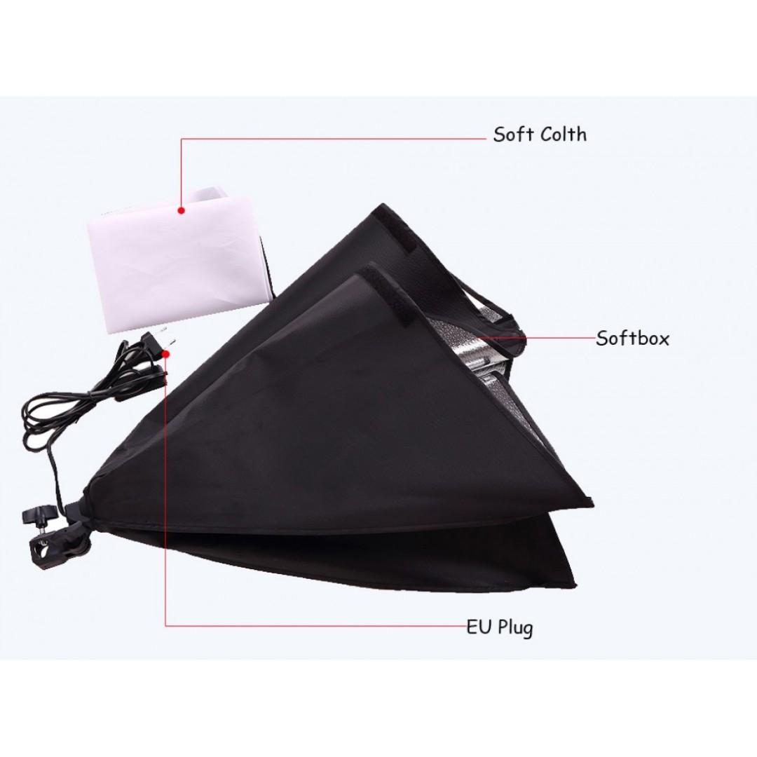 E27 50x70cm Softbox With Lamp Holder Socket and Soft Cloth Diffuser for Studio Photography
