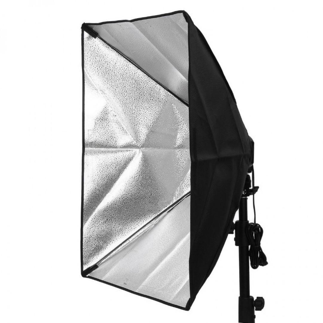 E27 50x70cm Softbox With Lamp Holder Socket and Soft Cloth Diffuser for Studio Photography
