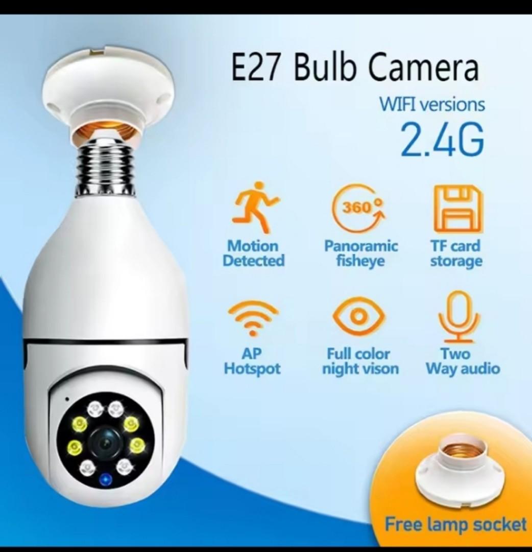 WiFi CCTV CAMERA 1080P Wireless 360 Degree Cctv Security Light 360 Panoramic Bulb Camera