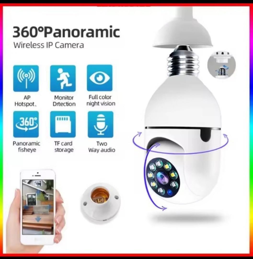 WiFi CCTV CAMERA 1080P Wireless 360 Degree Cctv Security Light 360 Panoramic Bulb Camera
