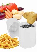 Multifunctional White Cut Slicer French Fry Potato Chip Cutter Kitchen Tool.Mini Portable Potato Cutter Yarn Cutter Cut Potato Chips Machine Vegetable Fruit Slicer Made of stainless steeland plastic,