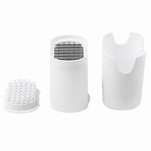 Multifunctional White Cut Slicer French Fry Potato Chip Cutter Kitchen Tool.Mini Portable Potato Cutter Yarn Cutter Cut Potato Chips Machine Vegetable Fruit Slicer Made of stainless steeland plastic,