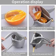 1 piece silver stainles steel Heavy Manual Juicer Fruit Presser with filter for seed holder