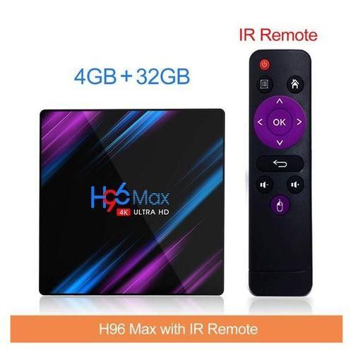 H96 Max 4K 64-bit Android TV Box 4GB RAM, 32GB ROM