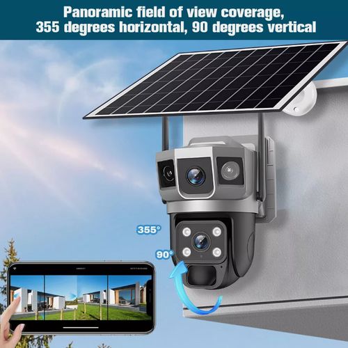 V380 Pro 4G SIM CARD Camera 4MP Outdoor/Indoor Solar PTZ Camera 2560 x 1440 Video Resolution, Motion Alert v380pro Camera Outdoor