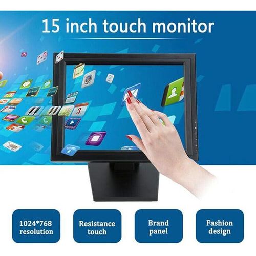 15" LCD Touch Screen Cash Register System Restaurant Monitor POS VOD System Touch Screen Checkout Monitor