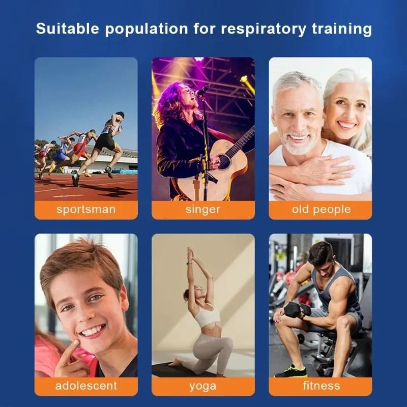 Breathing Trainer Lung Flexer Durable Fitness Exerciser Increases Lung Capacity Breath Adjustable Levels Respiratory