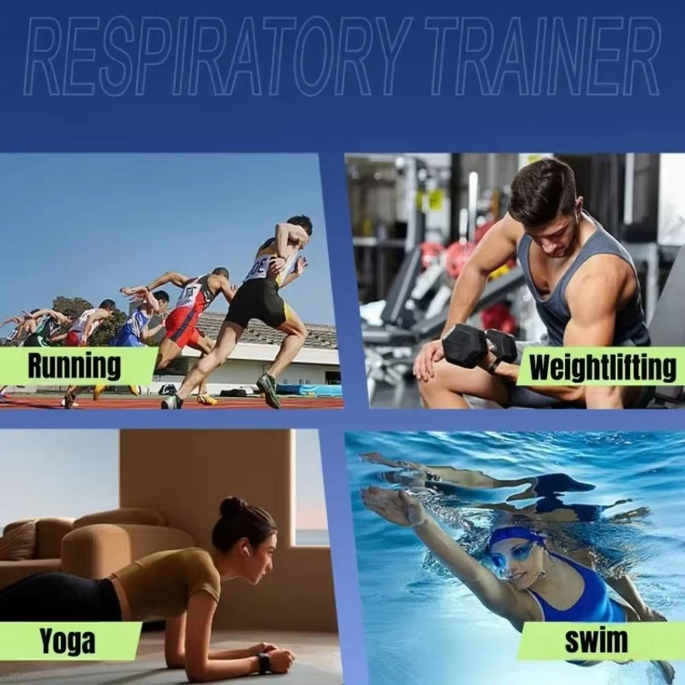 Sports Breathing Trainer - Lung Exercise Device for Fitness & Respiratory Health, Portable Mouthpiece Trainer Sport Equipment