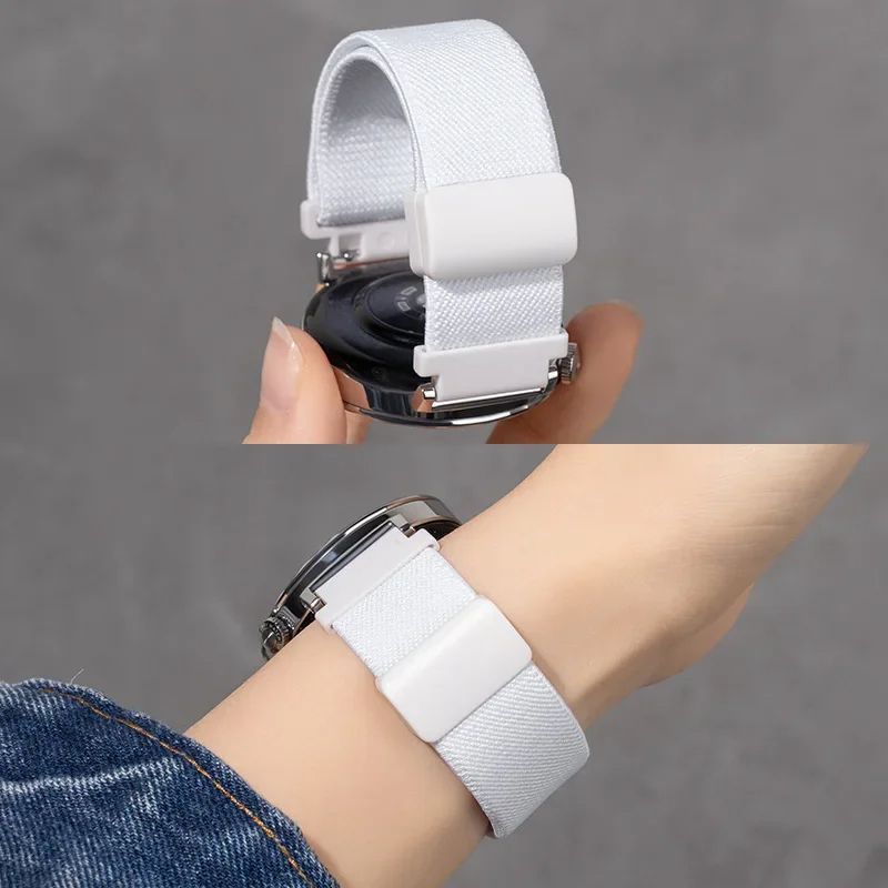 Watch Bands  Magnetic Absorption Nylon Watchband Compatible with Huawei GT5 GT4 GT3 GT2 Smart Watches Universal Adjustable Strap for Fitness