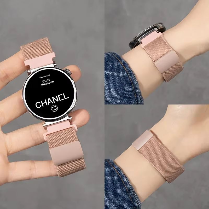 Watch Bands  Magnetic Absorption Nylon Watchband Compatible with Huawei GT5 GT4 GT3 GT2 Smart Watches Universal Adjustable Strap for Fitness