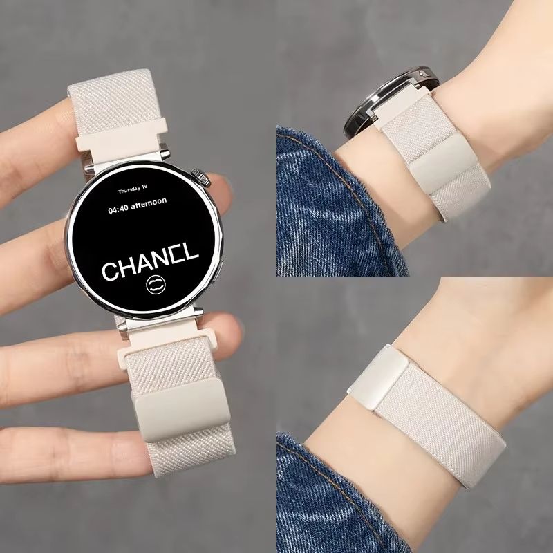 Watch Bands  Magnetic Absorption Nylon Watchband Compatible with Huawei GT5 GT4 GT3 GT2 Smart Watches Universal Adjustable Strap for Fitness