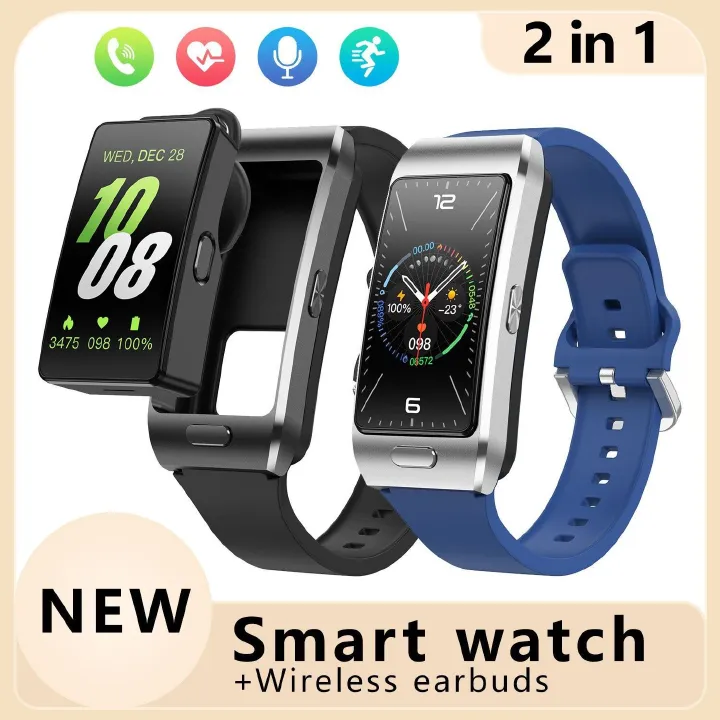 Smart Watch with Earbuds set 2 in 1 smart watch with earphone Bluetooth Call Wireless Earpods Fitness Sports Watch For Men Wrist Watch For Women Smart Bracelet Men Watch ECG GPS Track birthday gift Se