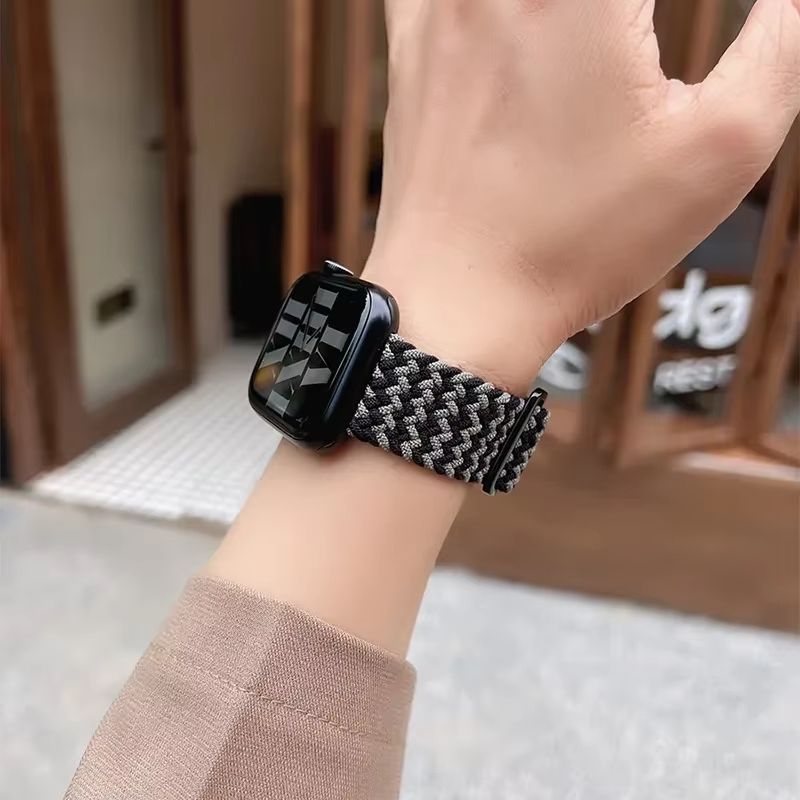 Braided Solo Loop For Apple watch Ultra band 40mm 44mm 41mm 38mm 49mm 45mm Elastic Nylon bracelet iWatch series 9 8 7 3 se strap